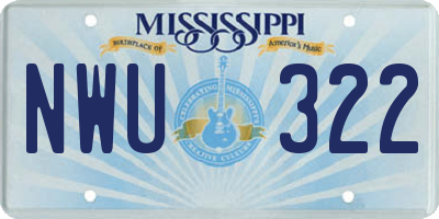 MS license plate NWU322
