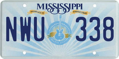 MS license plate NWU338