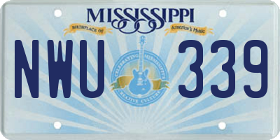 MS license plate NWU339