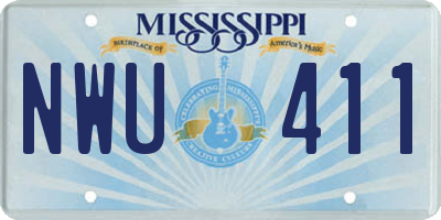 MS license plate NWU411