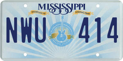 MS license plate NWU414