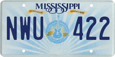 MS license plate NWU422