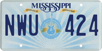 MS license plate NWU424
