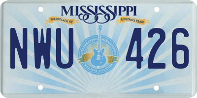 MS license plate NWU426