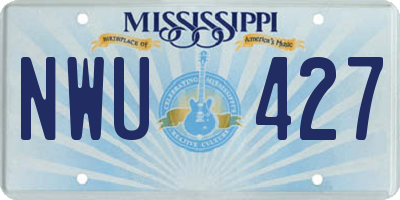 MS license plate NWU427