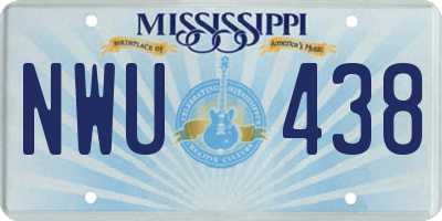 MS license plate NWU438