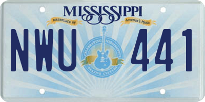 MS license plate NWU441