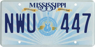 MS license plate NWU447