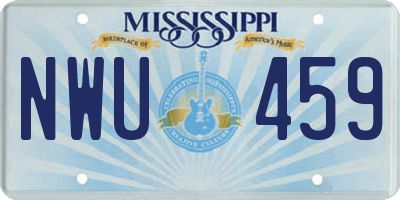 MS license plate NWU459