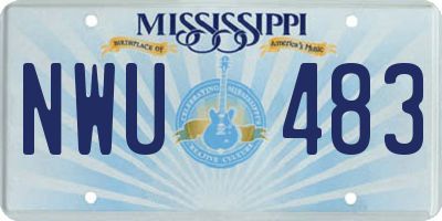 MS license plate NWU483