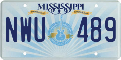 MS license plate NWU489