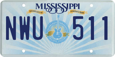 MS license plate NWU511