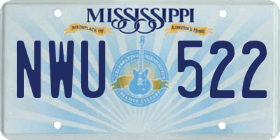 MS license plate NWU522