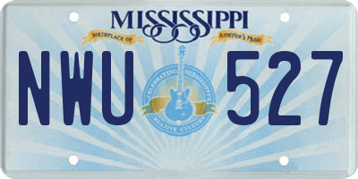 MS license plate NWU527