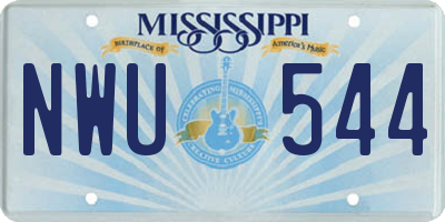 MS license plate NWU544