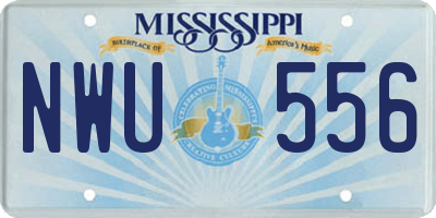 MS license plate NWU556