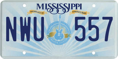 MS license plate NWU557