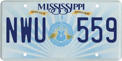 MS license plate NWU559