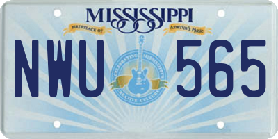 MS license plate NWU565