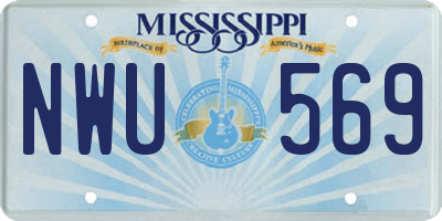 MS license plate NWU569