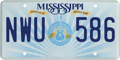 MS license plate NWU586