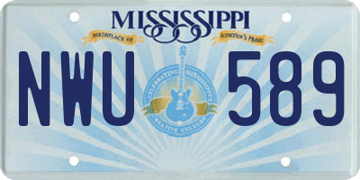 MS license plate NWU589