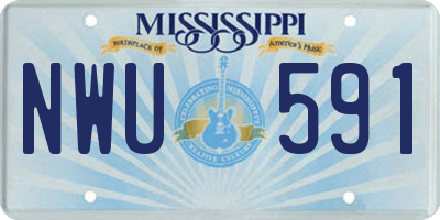 MS license plate NWU591