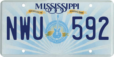 MS license plate NWU592