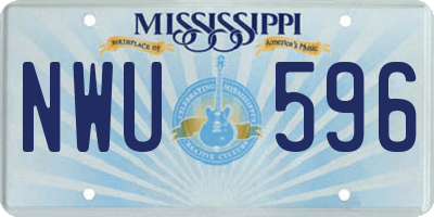MS license plate NWU596