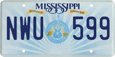 MS license plate NWU599
