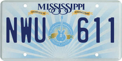 MS license plate NWU611