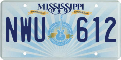 MS license plate NWU612