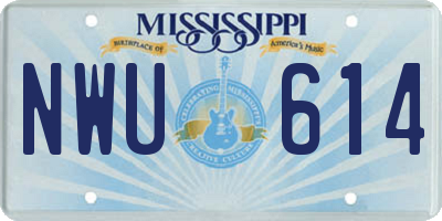 MS license plate NWU614