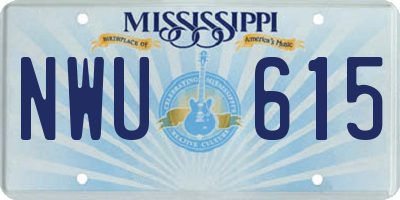 MS license plate NWU615