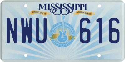 MS license plate NWU616