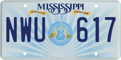 MS license plate NWU617