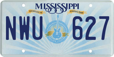 MS license plate NWU627