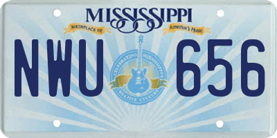 MS license plate NWU656