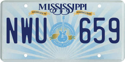 MS license plate NWU659
