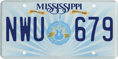 MS license plate NWU679