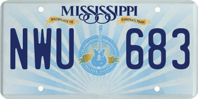 MS license plate NWU683
