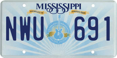 MS license plate NWU691