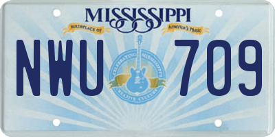 MS license plate NWU709