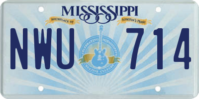 MS license plate NWU714