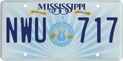MS license plate NWU717