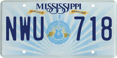MS license plate NWU718