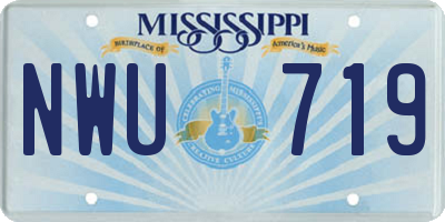 MS license plate NWU719