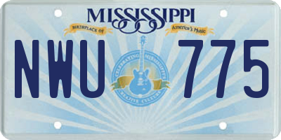 MS license plate NWU775