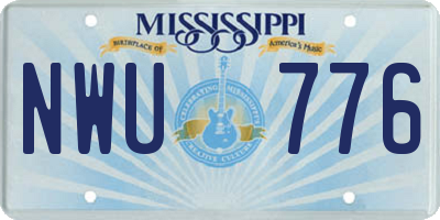 MS license plate NWU776