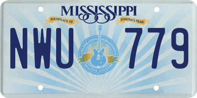 MS license plate NWU779